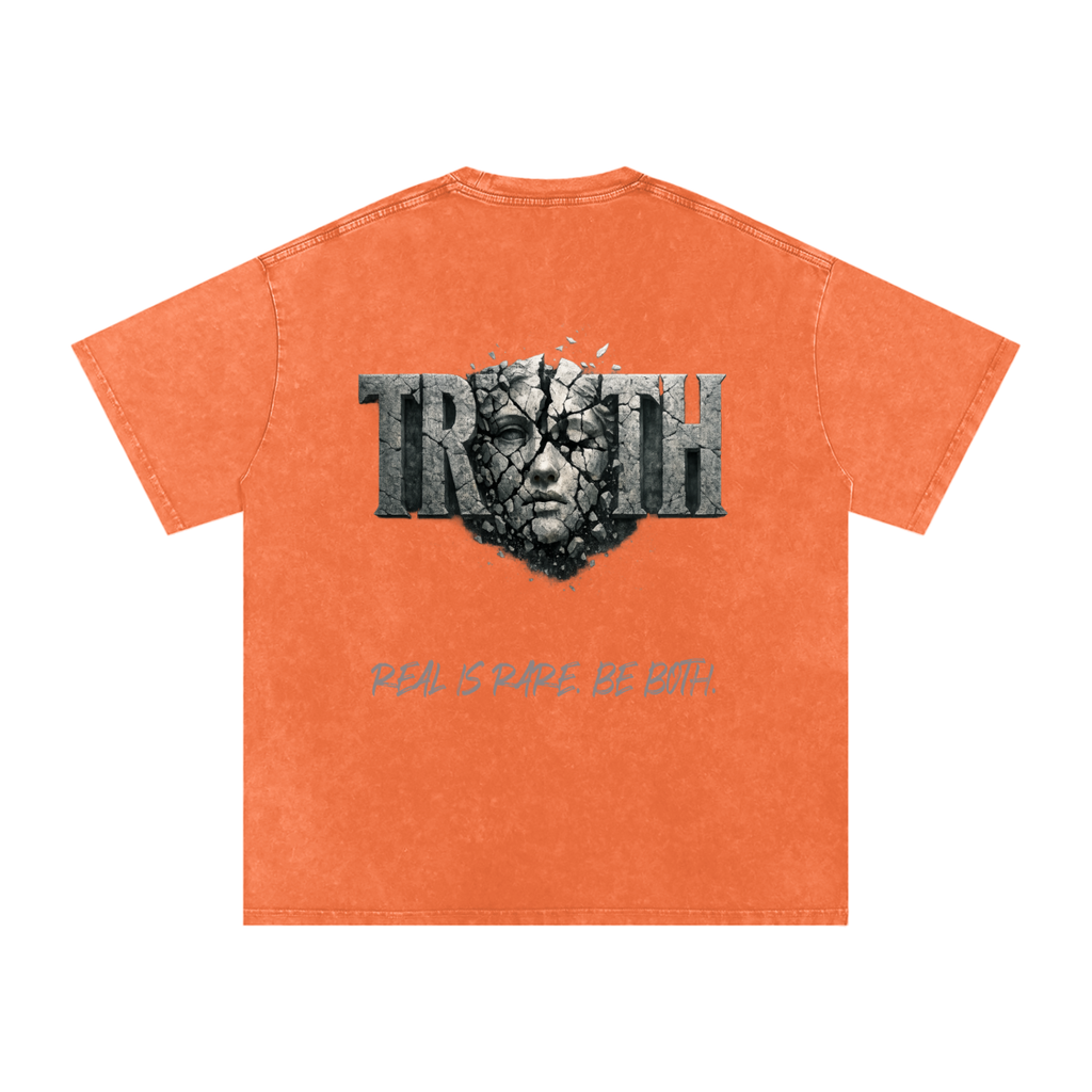 Snow Washed Oversized Cotton T-Shirt