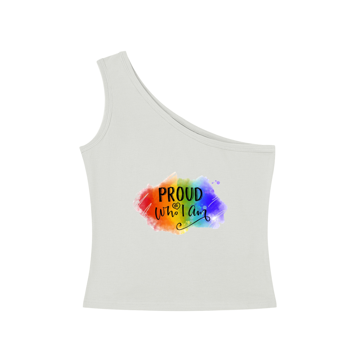 TRUUTH Women's One-Shoulder Crop T-Shirt