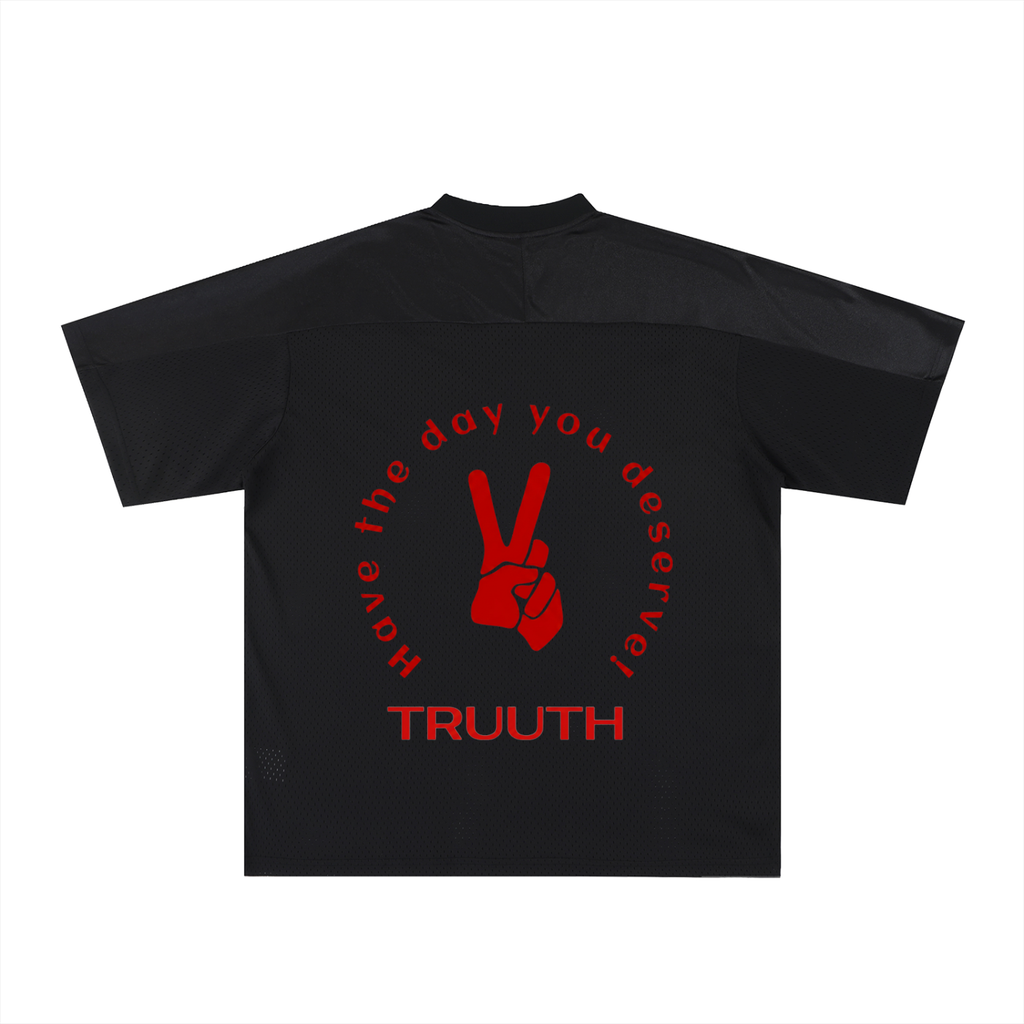 TRUUTH Oversized Mesh V-Neck Soccer Jersey