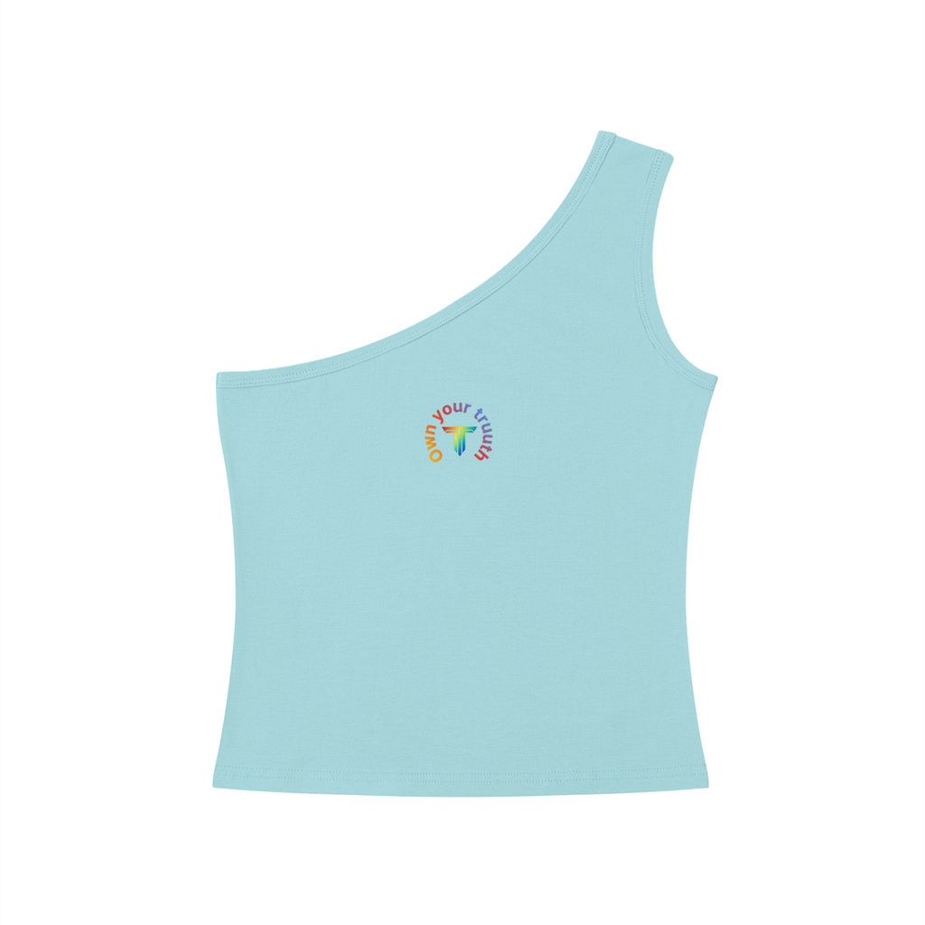 TRUUTH Women's One-Shoulder Crop T-Shirt
