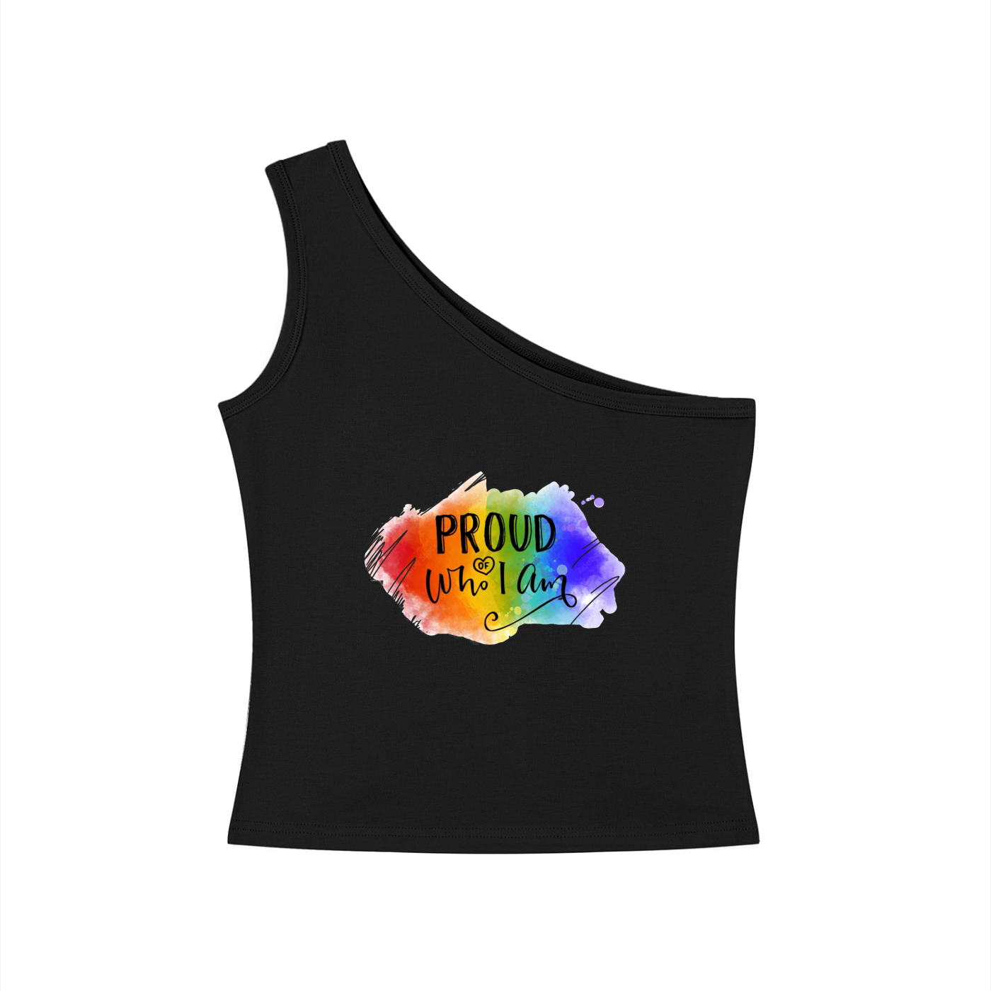 TRUUTH Women's One-Shoulder Crop T-Shirt