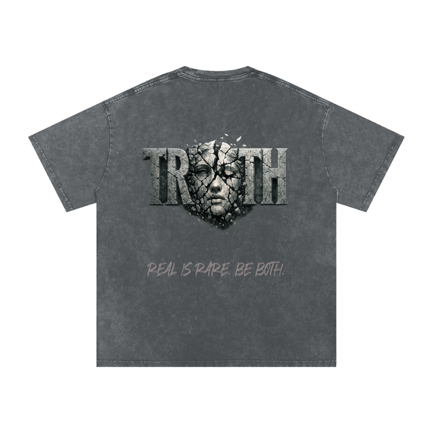 Snow Washed Oversized Cotton T-Shirt