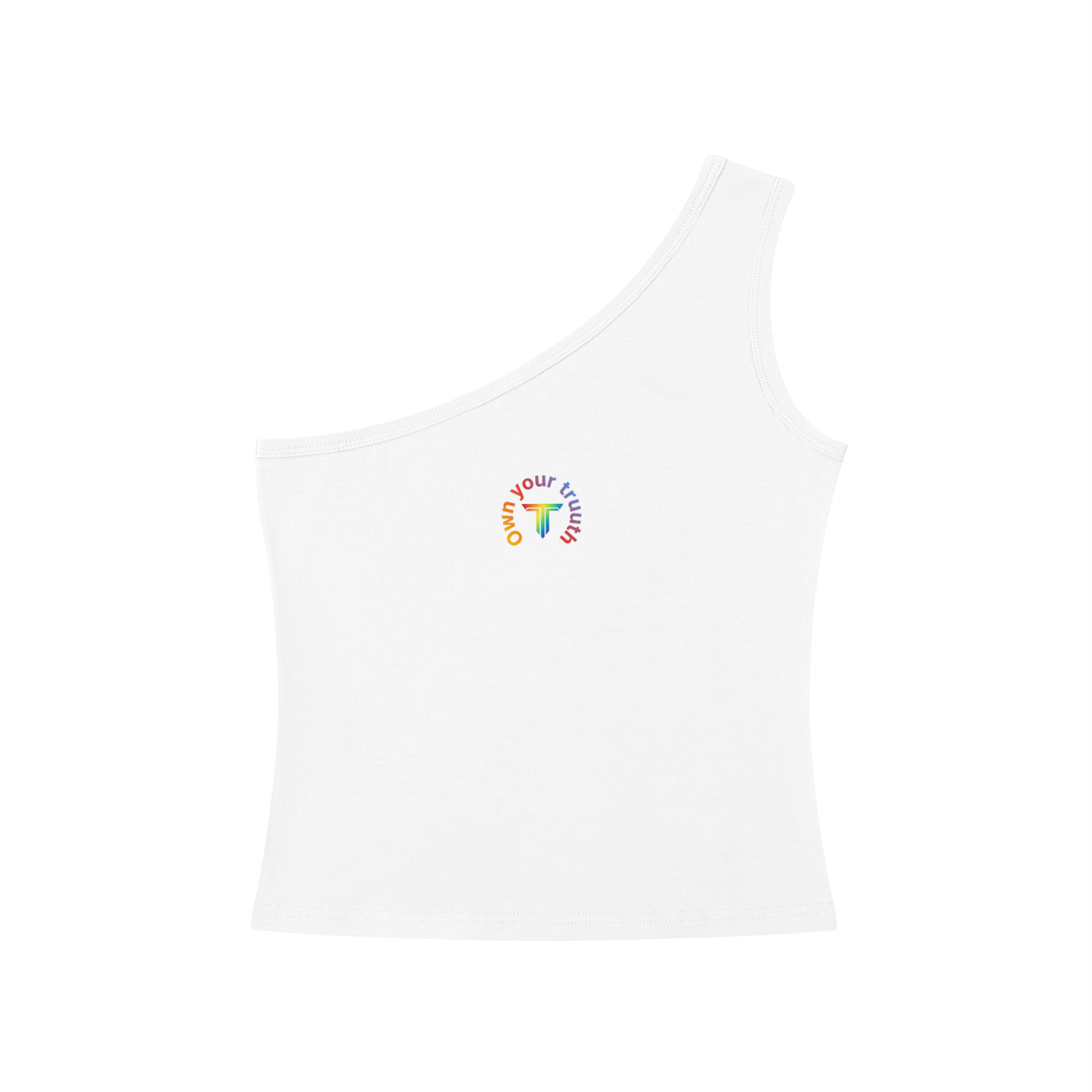 TRUUTH Women's One-Shoulder Crop T-Shirt