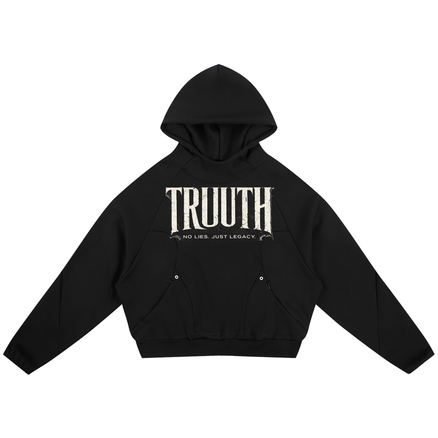 Curved Panel Raglan Hoodie