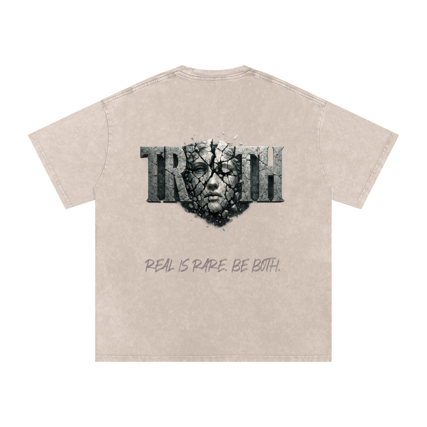 Snow Washed Oversized Cotton T-Shirt