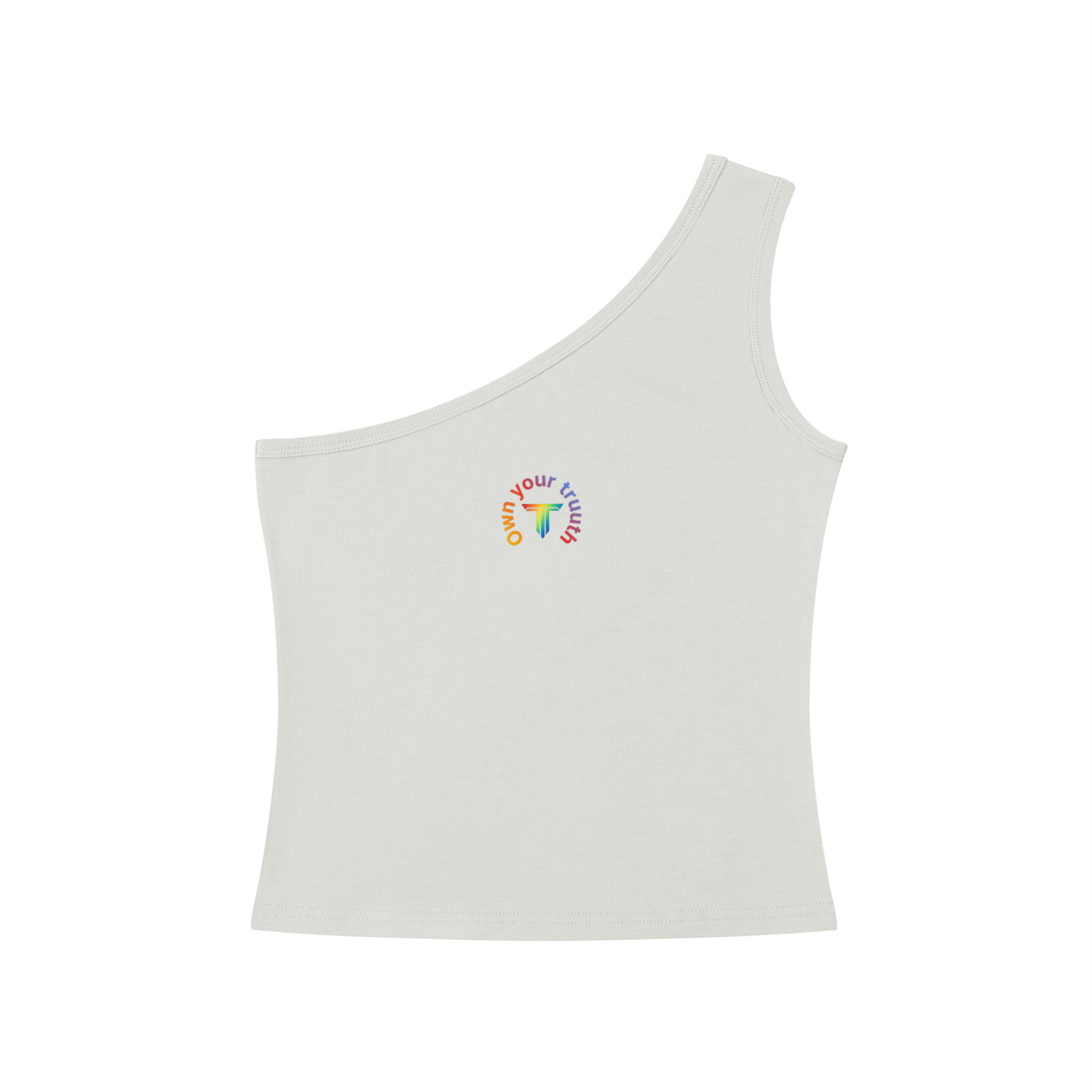 TRUUTH Women's One-Shoulder Crop T-Shirt