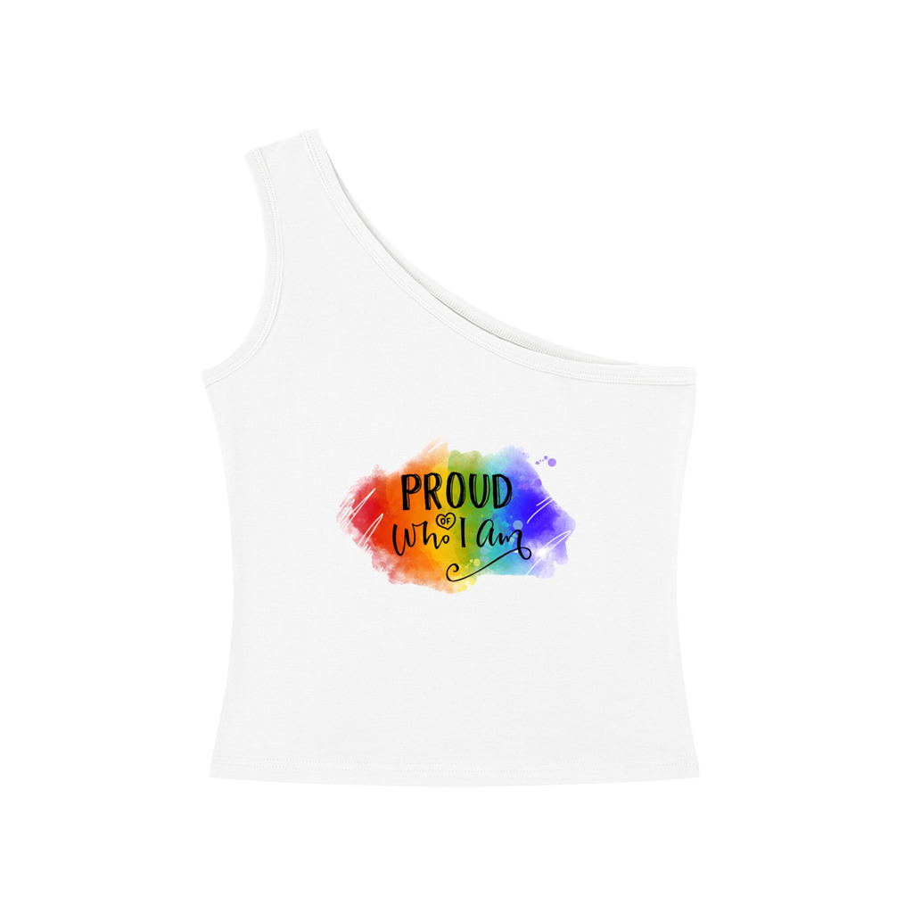 TRUUTH Women's One-Shoulder Crop T-Shirt