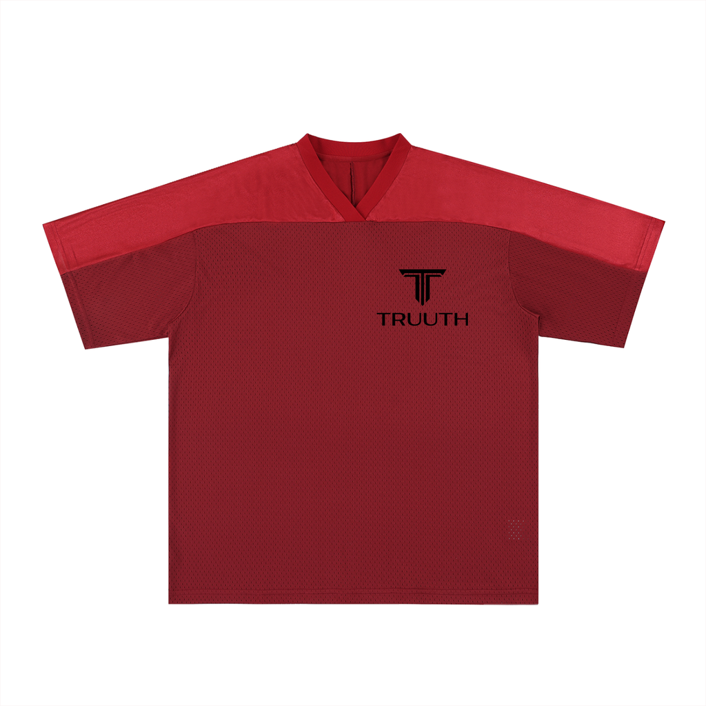 TRUUTH Oversized Mesh V-Neck Soccer Jersey