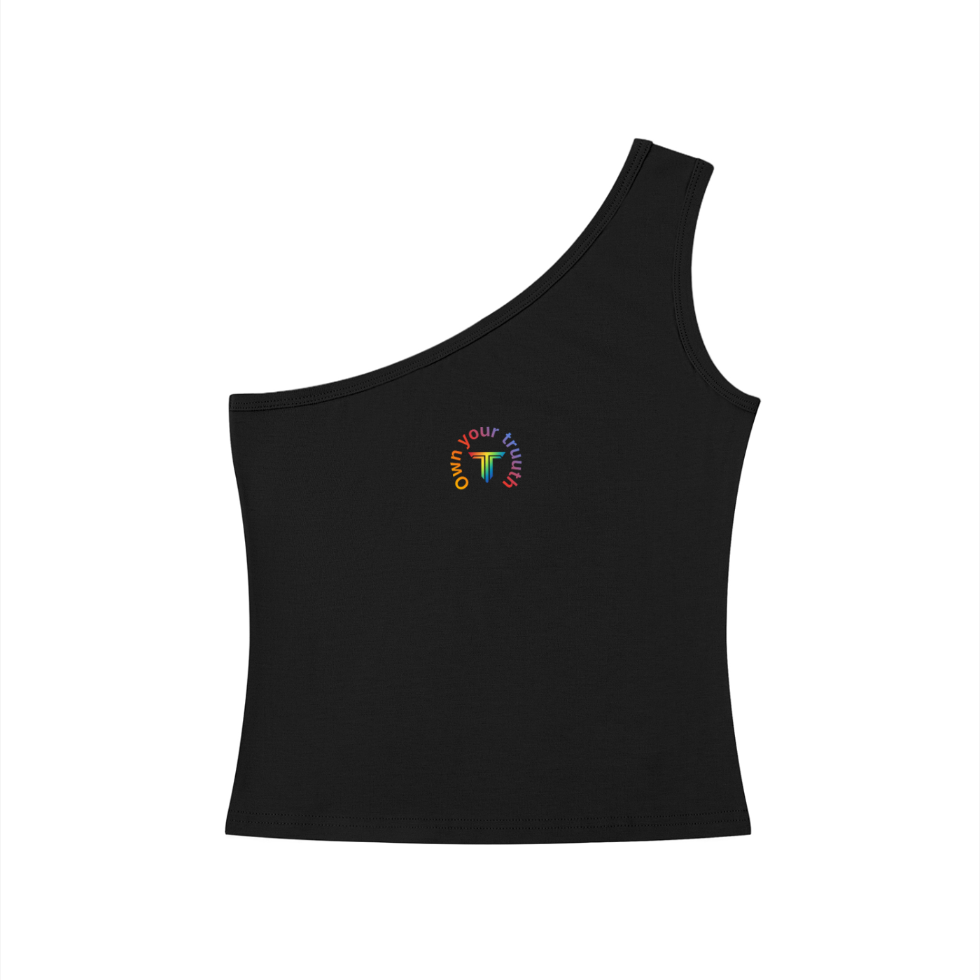TRUUTH Women's One-Shoulder Crop T-Shirt