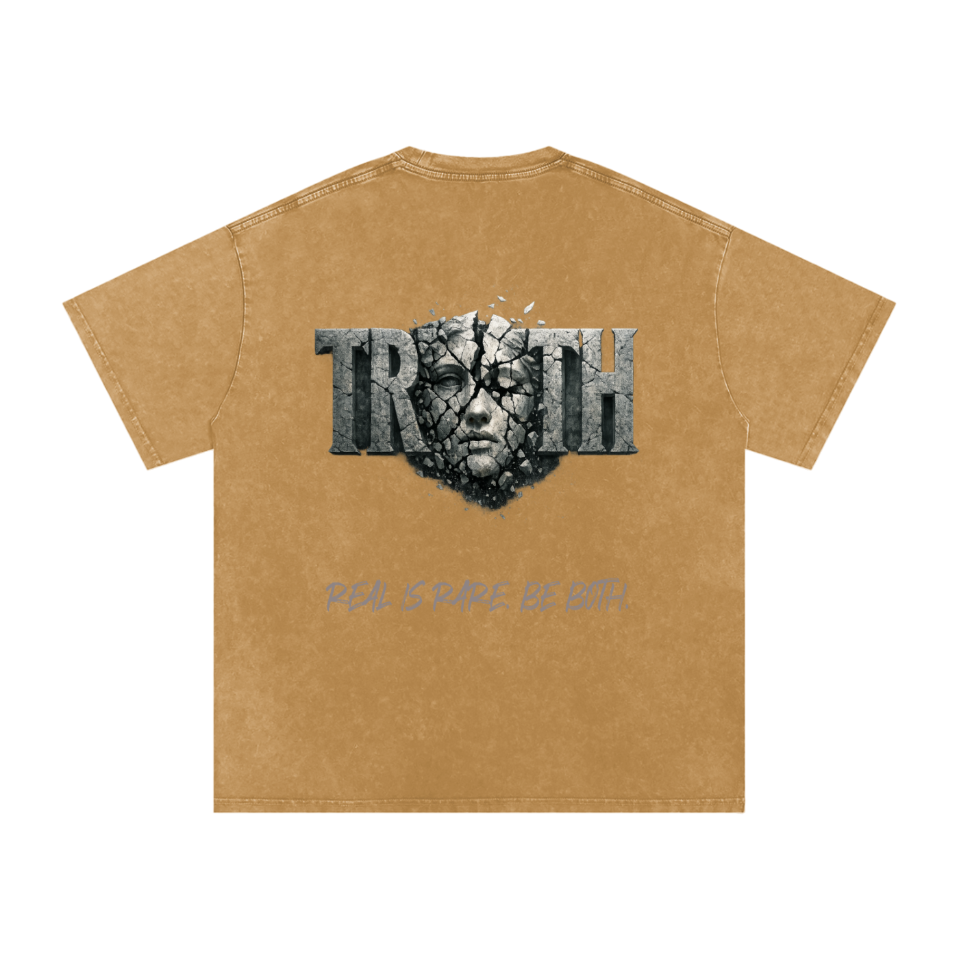 Snow Washed Oversized Cotton T-Shirt