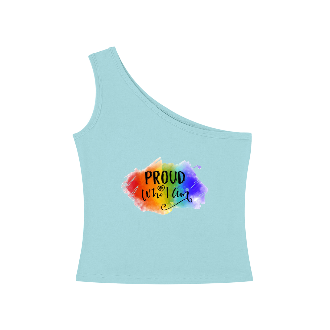 TRUUTH Women's One-Shoulder Crop T-Shirt