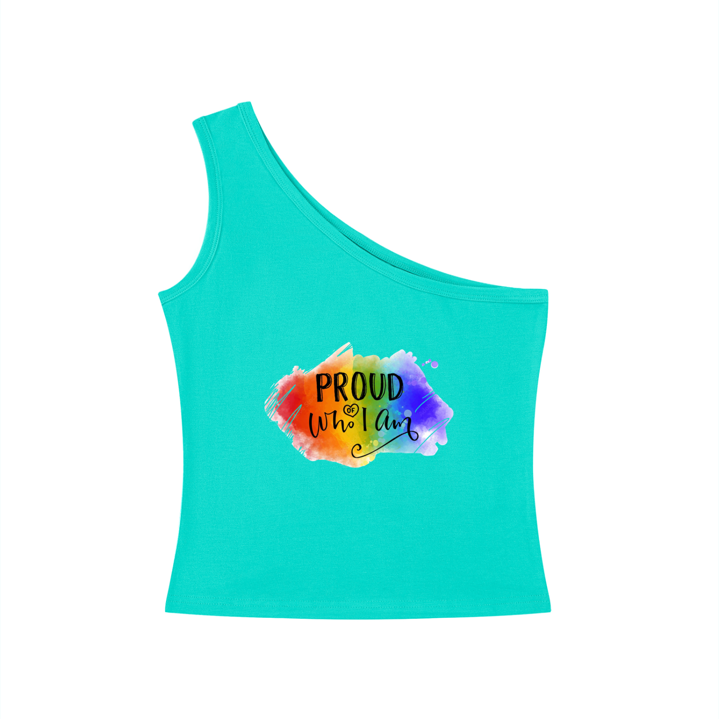TRUUTH Women's One-Shoulder Crop T-Shirt