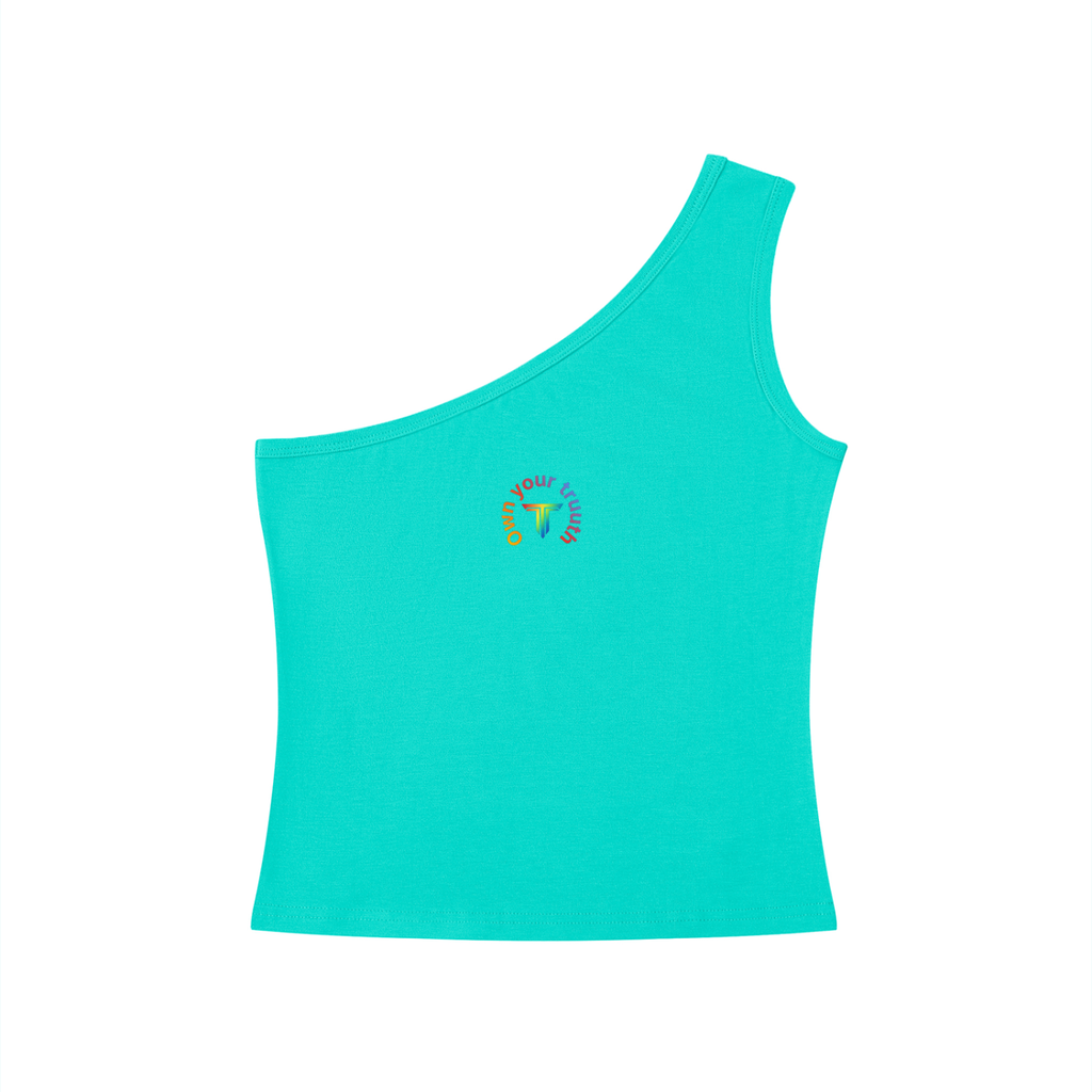 TRUUTH Women's One-Shoulder Crop T-Shirt